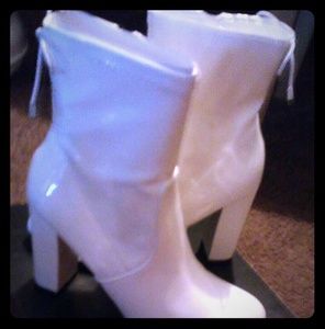 Patent leather boots